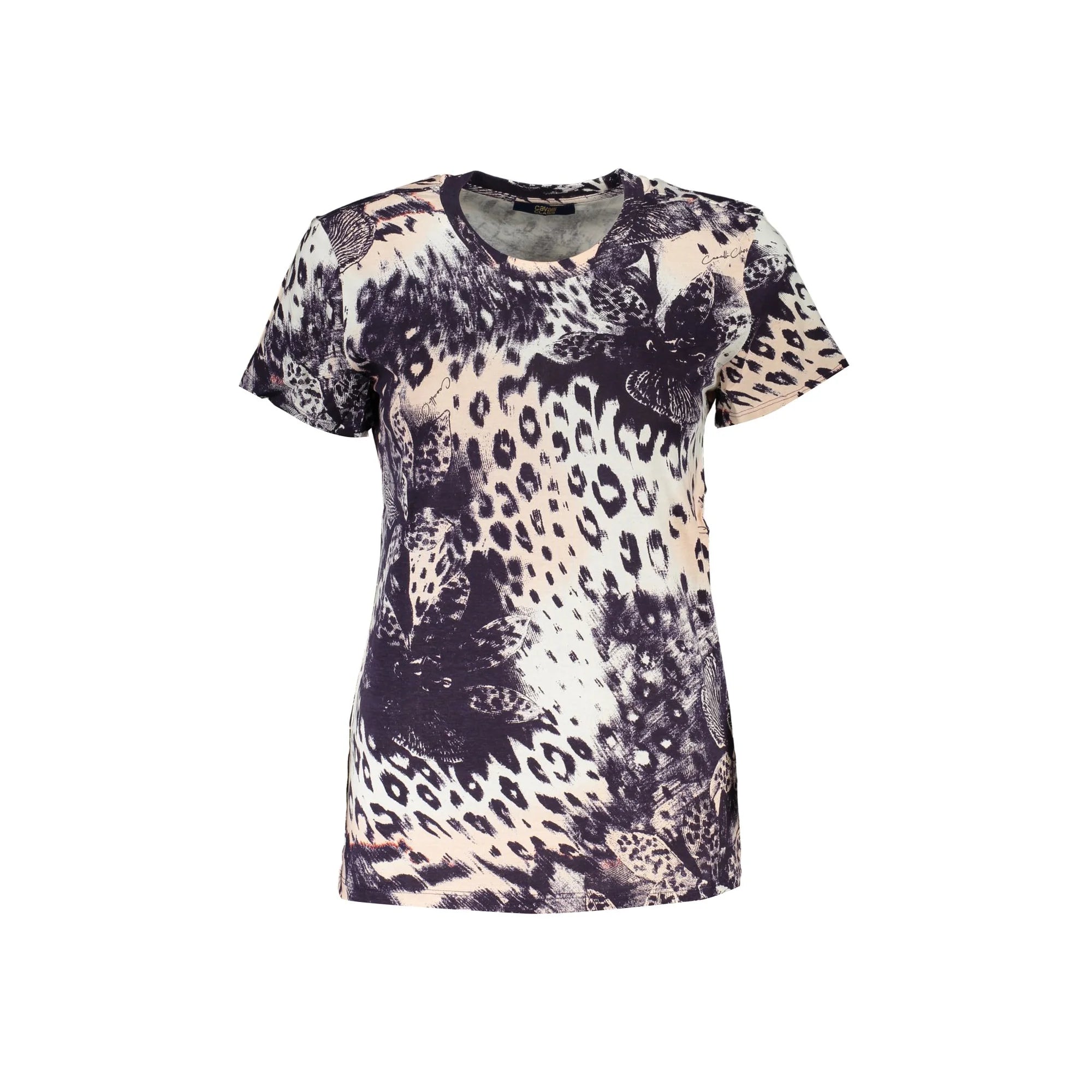 Cavalli Class T-Shirt Maniche Corte Donna Rosa Stampa Logo - foto prodotto